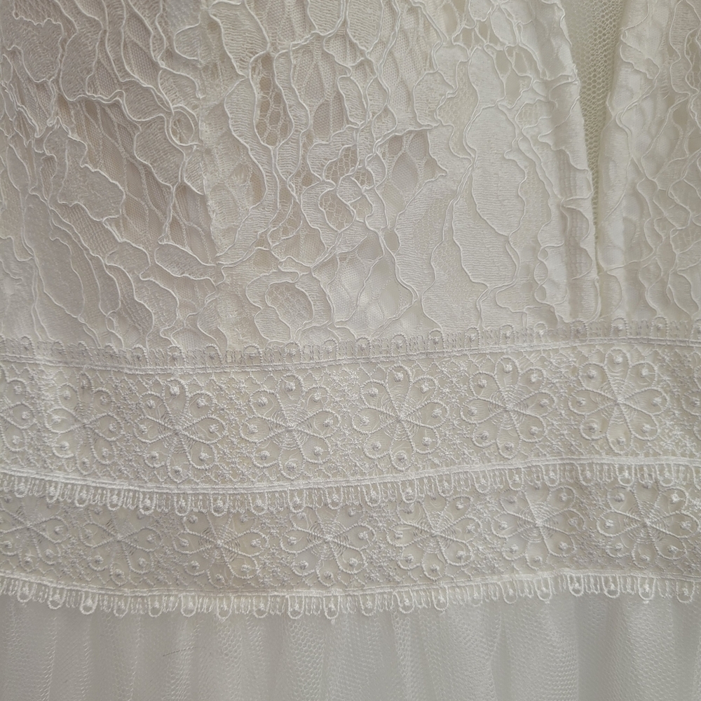 Ever Pretty Elegant Cap Sleeves Casual Applique Wedding Dress Size US 14 - Picture 3 of 10
